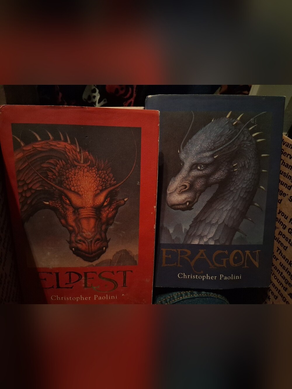 Eragon Series Hardcover - Red and Blue Dragon Covers